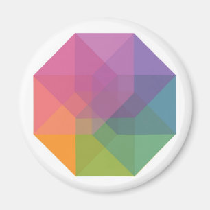 Imán Tesseract (arco iris en colores pastel)