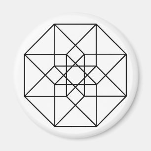 Imán Tesseract (contorno negro)