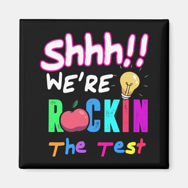 Imán Test Day Rock El Estudiante Ensayo Rainbow (Frente)