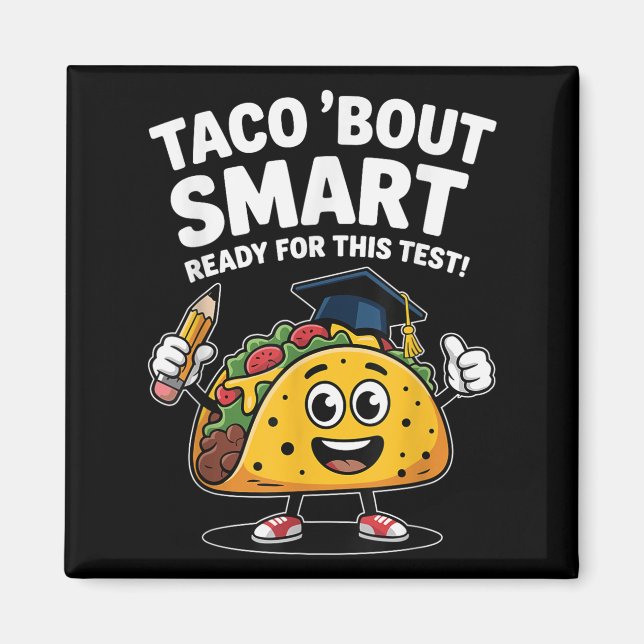 Imán Test Day Teacher Shirt Motivational Testing Day Ta (Frente)