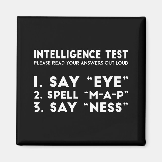 Imán Test Eye Map Ness Funny Chiste Día del Padre (Frente)