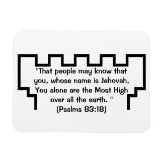 Imán Testigos de Jehová Salmos 83:18 Magnet