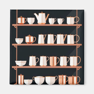 Imán Tetera retro vintage tema acogedor de cocina de lo