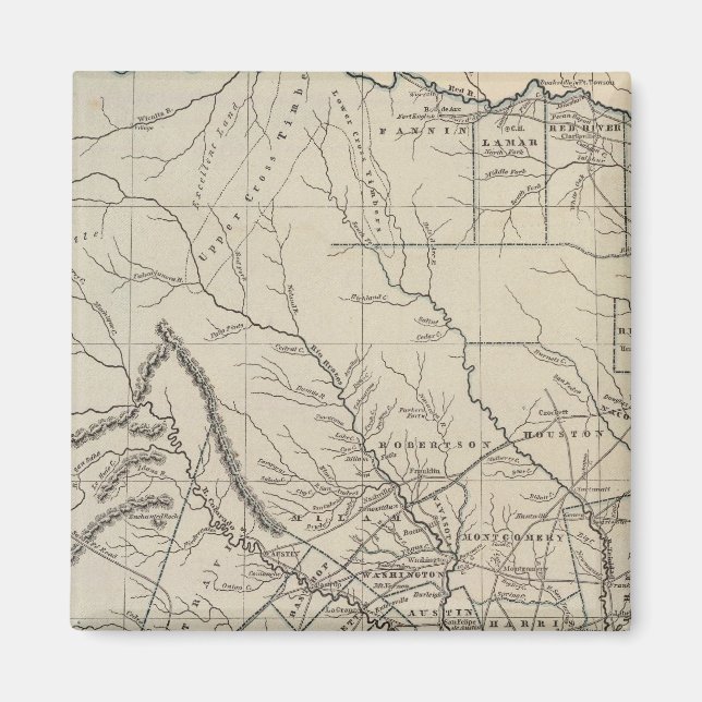Imán Texas Atlas Map (Frente)