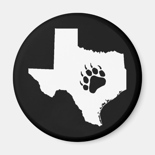Imán Texas Bear Paw (Frente)