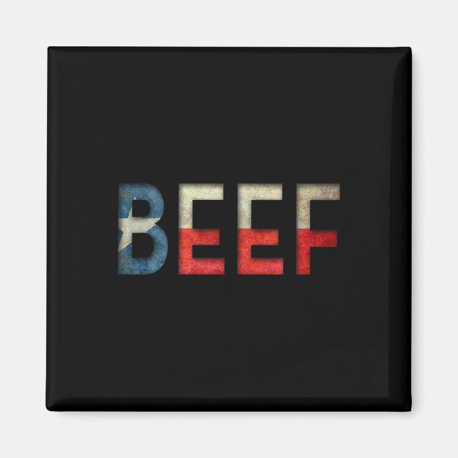 Imán Texas Beef El Corazón De Rbecue  (Frente)