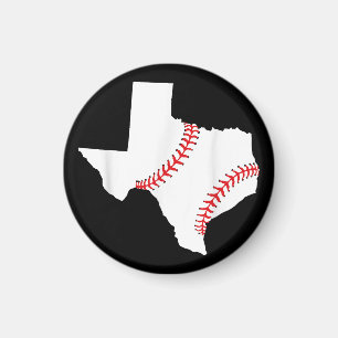 Imán Texas Béisbol Estado divertido Texas Béisbol
