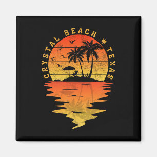Imán Texas Crystal Beach Vintage P