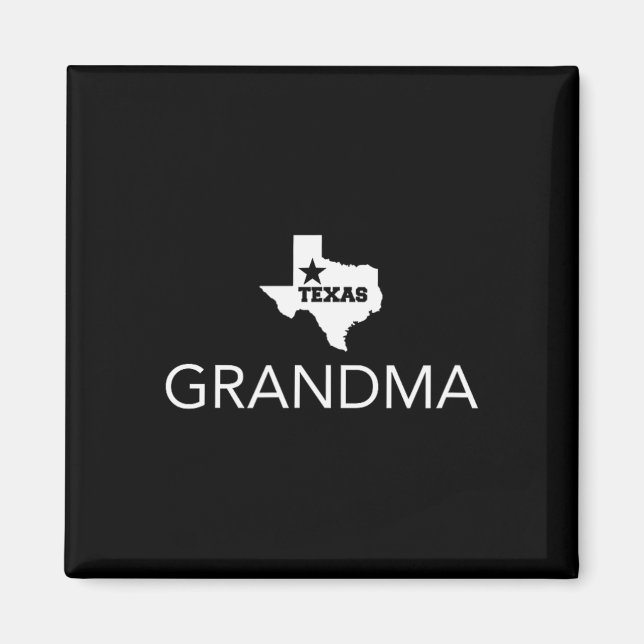 Imán Texas Family State Of Tx Proud Grandma Texas Vacat (Frente)