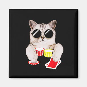Imán Texas Holdem Poker Cat