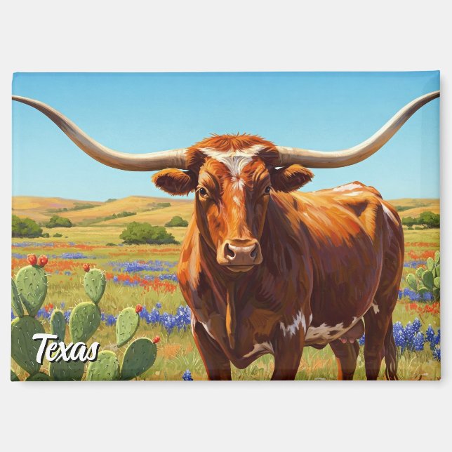 Imán Texas longhorn (Anverso)