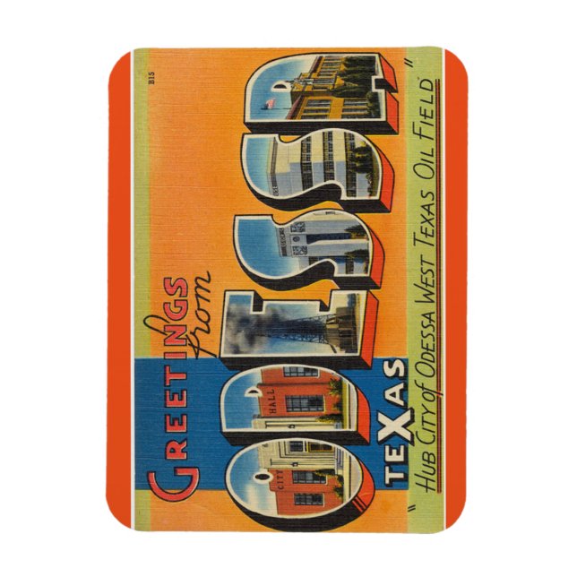 Imán Texas, Odessa Magnet (Vertical)