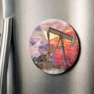 Imán Texas Oil Pumpjack: Arte patrimonial del estado de