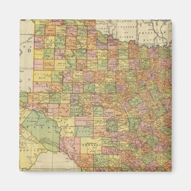 Imán Texas por Rand McNally (Frente)
