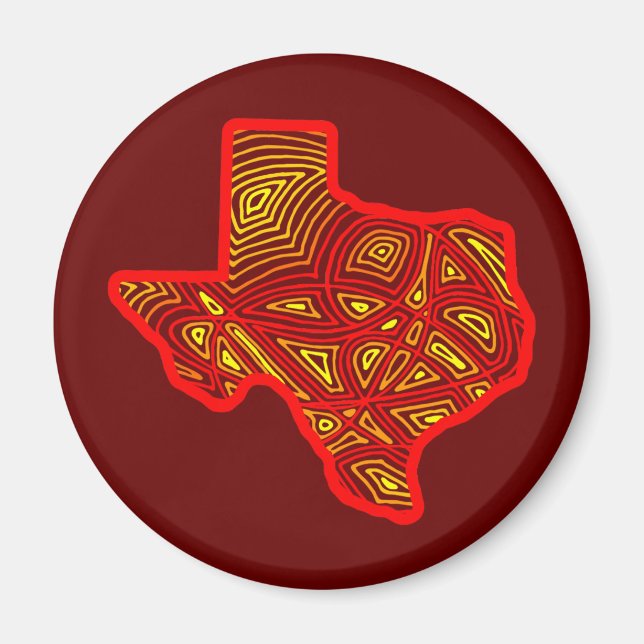 Imán Texas Scribbleprint (Frente)