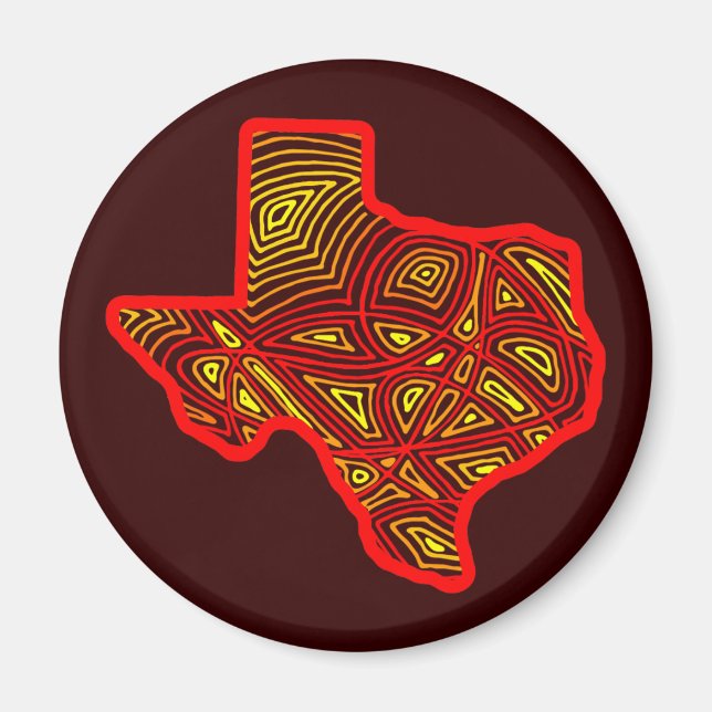Imán Texas Scribbleprints (Frente)
