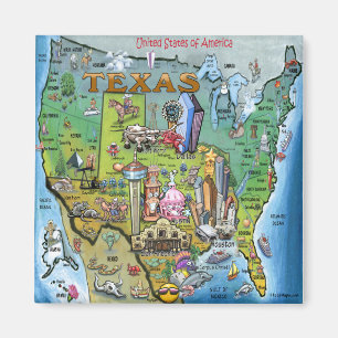 Imán Texas USA Map