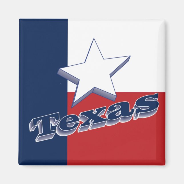 Imán Texas USA State Travel Souvenir Fridge Magnet (Frente)