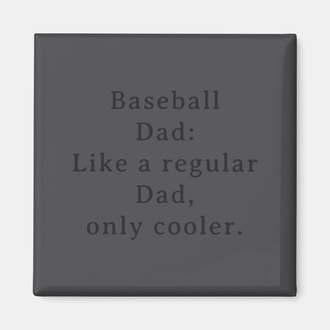 Imán Text Funny Dad Baseball  (Frente)