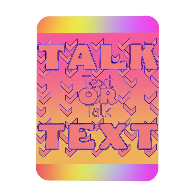 Imán Text Or Talk Refrigerator  (Vertical)