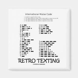 Imán Texting retro (código Morse de Internatonal)