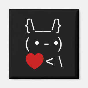 Imán Texto ASCII Arte Conejo Conejo Conejo Toma el Cora