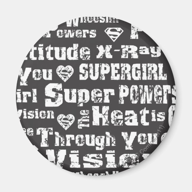 Imán Texto con problemas de superchica (Frente)