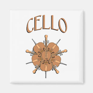 Imán Texto de 5 violonchelos