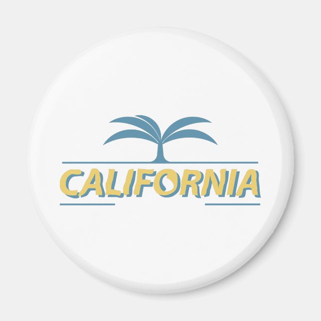 Imán texto de estado de California en Estados Unidos (Frente)