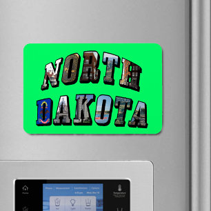 Imán Texto de imagen de Dakota del Norte