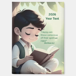 Imán Texto de niño leyendo del año 2026