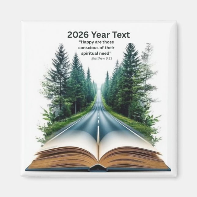 Imán Texto del año 2026 Camino a la vida (Frente)