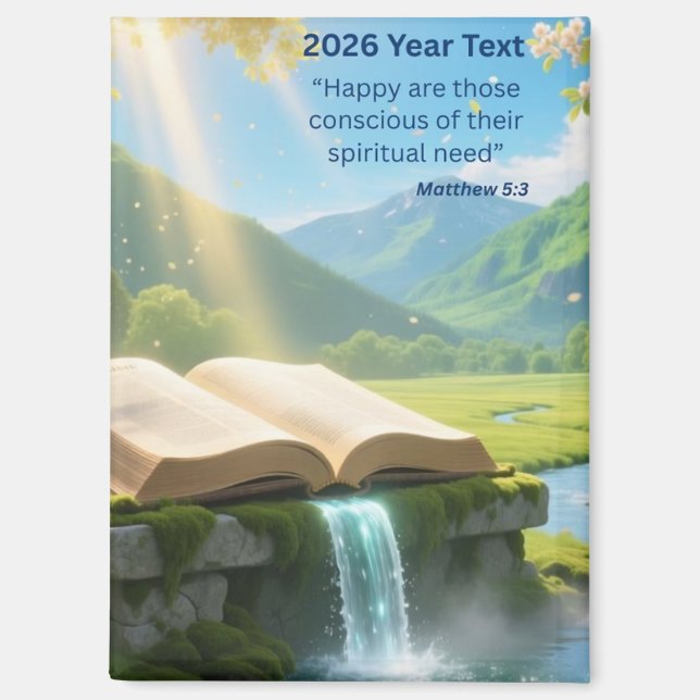 Imán Texto del año 2026 Paraíso (Anverso)