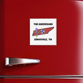 Imán Texto del Personalizado Iris de la bandera y la fl