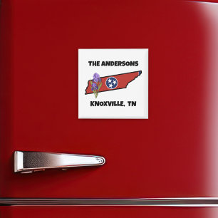 Imán Texto del Personalizado Iris de la bandera y la fl