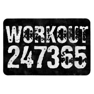 Imán Texto desgastado y raspado Workout 247365 vintage