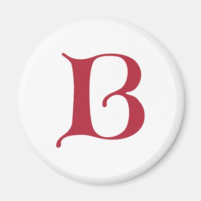 Imán Texto en inglés Monograma gótico letra B (Frente)
