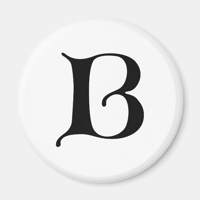 Imán Texto en inglés Monograma gótico letra B (Frente)