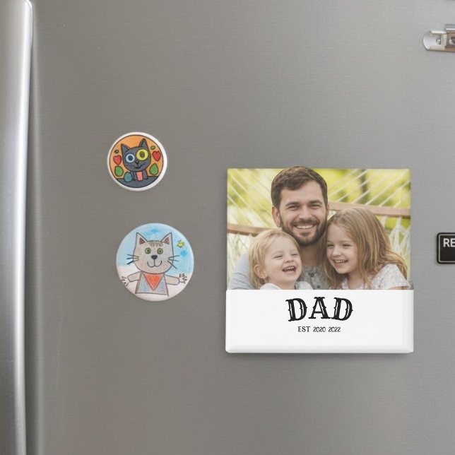 Imán Texto en negrita personalizado para papá 20XX (Subido por el creador)
