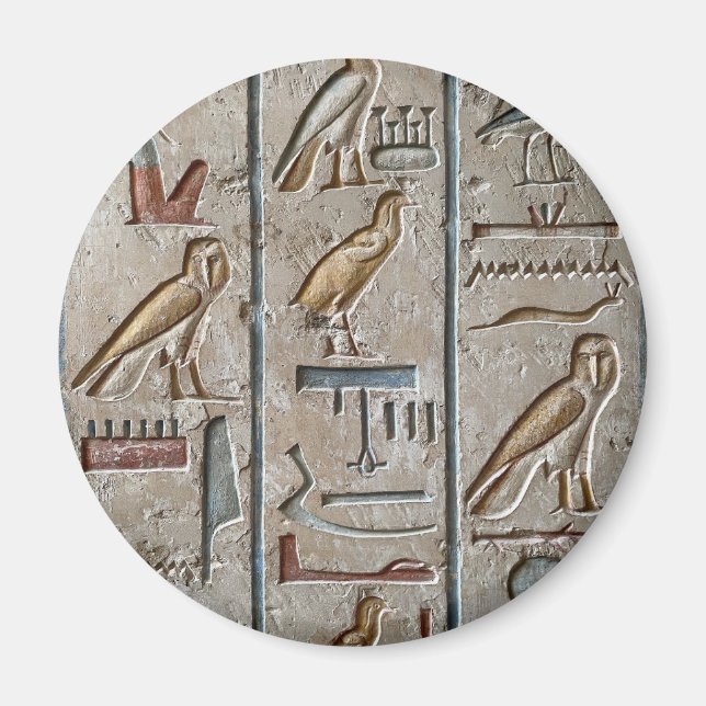 Imán Texto grabado del lenguaje del Antiguo Egipto Jero (Frente)