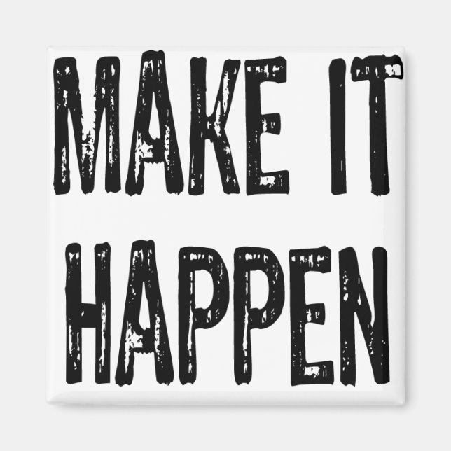 Imán Texto -Hacerlo realidad - Negro (Frente)