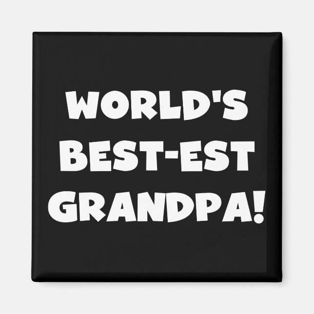 Imán Texto negro o blanco del abuelo del Mejor-est del (Frente)