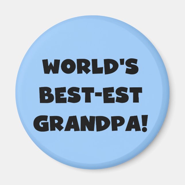 Imán Texto negro o blanco del abuelo del Mejor-est del (Frente)