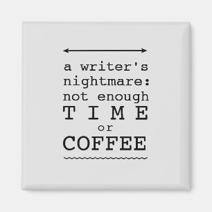 Imán Texto negro pesadilla de un escritor 