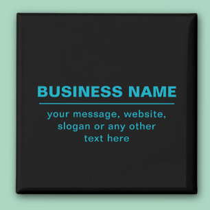 Imán Texto personalizable para empresa, etc. Negro edit