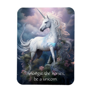 Imán Texto personalizado Bonito Unicornio