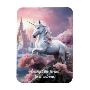 Imán Texto personalizado Bonito Unicornio