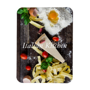 Imán Texto personalizado de la comida italiana