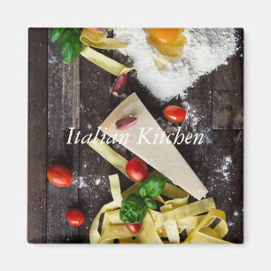 Imán Texto personalizado de la comida italiana