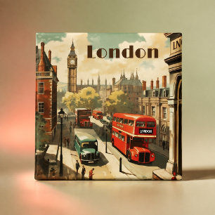 Imán Texto personalizado de Londres Big Ben Vintage